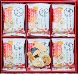 人気のえびせんべい